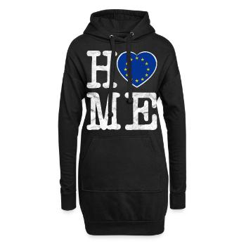 Drapeau de l'Union européenne cadeau de Bruxelles - Sweat-shirt à capuche long Femme - noir - Devant