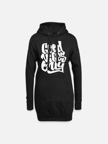 Coole Sprüche - Hoodie-Kleid - Schwarz