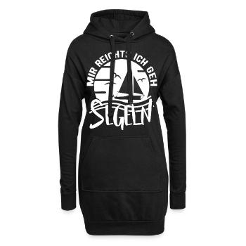 Segeln Herren Segelboot Ich geh Segeln - Hoodie-Kleid - Schwarz - Vorne