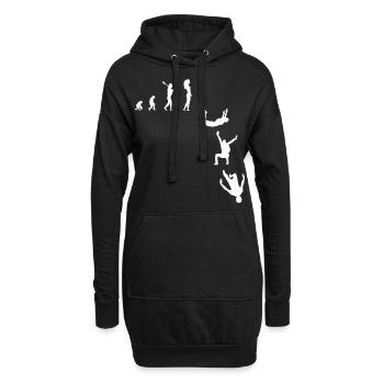 Skydive Evolution Woman Freefly Sitfly Headdown - Sweat-shirt à capuche long Femme - noir - Devant