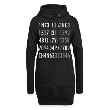 Intelligenz-Zitat von Wissenschaft Intelligenz nerd - Hoodie-Kleid - Schwarz - Vorne