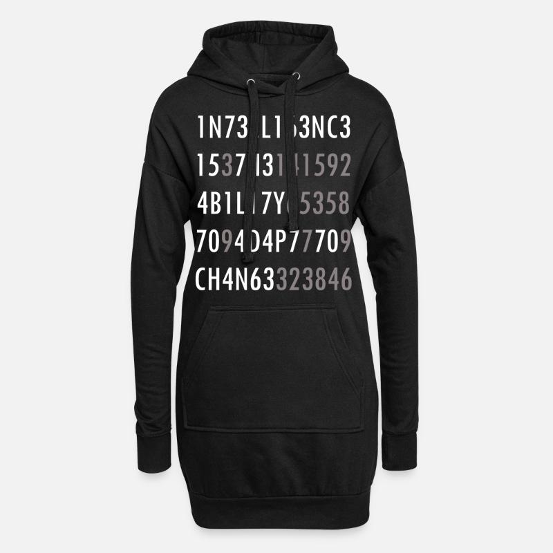 Intelligence-Citation from Science Intelligence Nerd - Hoodie Dress - black