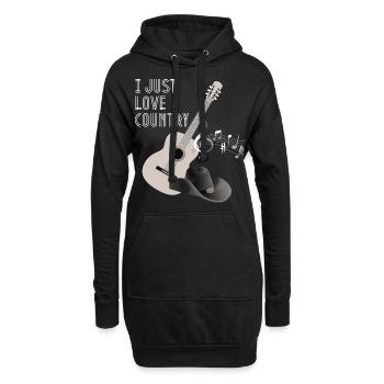 Country Music Spruch, Country Gitarre - Hoodie-Kleid - Schwarz - Vorne