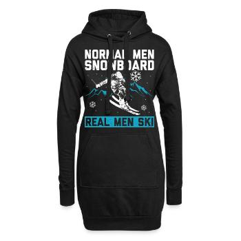 Ski - Sweat-shirt à capuche long Femme - noir - Devant
