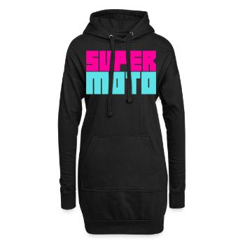 Supermoto / Supermotard / Supermoto Wheelie - Hoodie-Kleid - Schwarz - Vorne