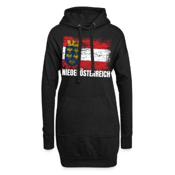Basse-Autriche / Basse-Autriche - Sweat-shirt à capuche long Femme - noir - Devant