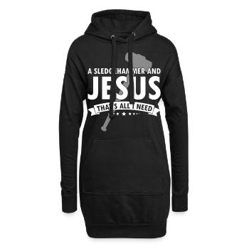Conception de démolition de maisons et rénovation de maisons - Sweat-shirt à capuche long Femme - noir - Devant