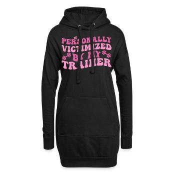 Personally Victimized By My Trainer, Funny Fitness - Sweat-shirt à capuche long Femme - noir - Devant