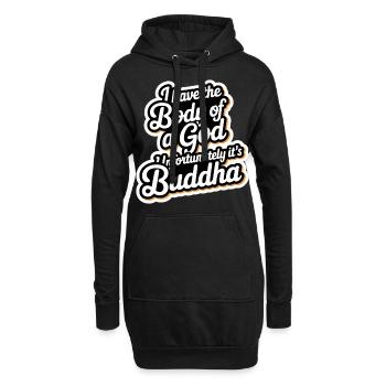 I Have The Body Of A God Unfortunately Its Buddha6 - Hoodie-Kleid - Schwarz - Vorne