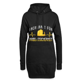 Arbeitssicherheit Herzschlag Sifa Sicherheitskraft - Hoodie-Kleid - Schwarz - Vorne