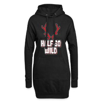 Lustiger Denglisch Spruch Denglisch Sprüche - Hoodie-Kleid - Schwarz - Vorne