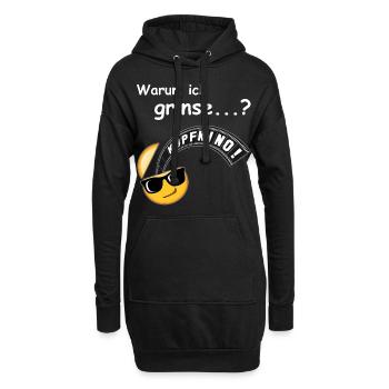 KOPFKINO - Grinse Emoji - Hoodie-Kleid - Schwarz - Vorne