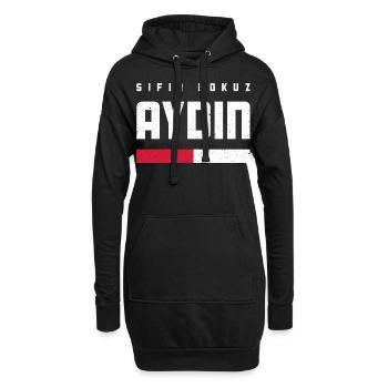 Aydin 09 - Sweat-shirt à capuche long Femme - noir - Devant