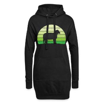 Retro Schaf T-Shirt Schaf - Hoodie-Kleid - Schwarz - Vorne