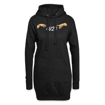 Ouzo disant pour les Grecs Un ouzo par jour - Sweat-shirt à capuche long Femme - noir - Devant
