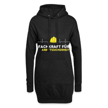 Arbeitssicherheit Herzschlag Sifa Sicherheitskraft - Hoodie-Kleid - Schwarz - Vorne