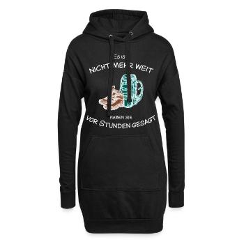 Lustiges Design wandern Berge für Wanderer - Hoodie-Kleid - Schwarz - Vorne