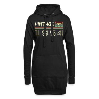 1954 Original 1954 Rétro Cadeau Anniversaire 1954 - Sweat-shirt à capuche long Femme - noir - Devant