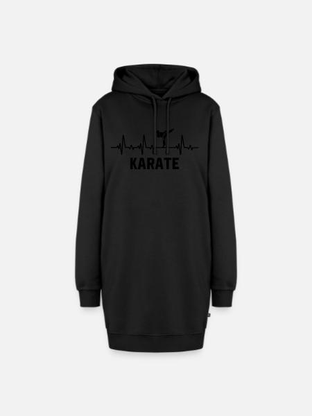 Karate - Hoodie-Kleid - Schwarz