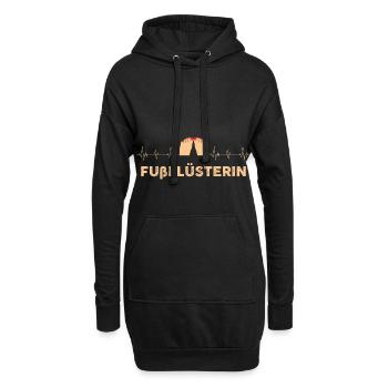 Fußpflegerin Pediküre Fußnägel Herzschlag - Hoodie-Kleid - Schwarz - Vorne