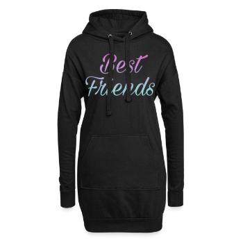 Best friend - bester Freund - Hoodie-Kleid - Schwarz - Vorne