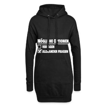 Alex - Sweat-shirt à capuche long Femme - noir - Devant