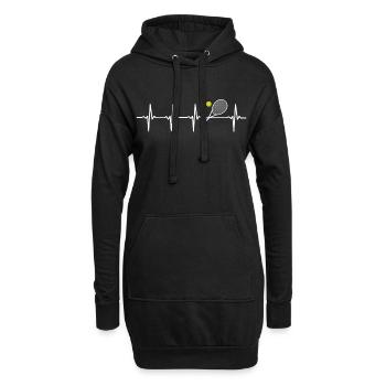 Tennis Heartbeat Raquettes de tennis Joueurs de tennis - Sweat-shirt à capuche long Femme - noir - Devant
