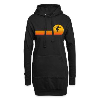 Pétanque Boule Sunrise Boccia Player - Sweat-shirt à capuche long Femme - noir - Devant