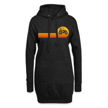 landwirt traktor sunrise bauer trecker - Hoodie-Kleid - Schwarz - Vorne