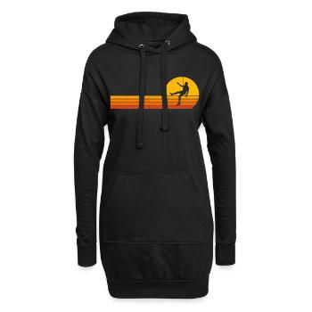 Climber Sunrise t-shirt escalade escalade - Sweat-shirt à capuche long Femme - noir - Devant