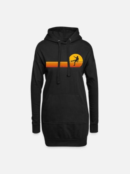 Climber Sunrise t-shirt escalade escalade - Sweat-shirt à capuche long Femme - noir