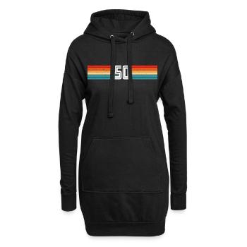 50 Jahre retro 50. Geburtstag - Hoodie-Kleid - Schwarz - Vorne