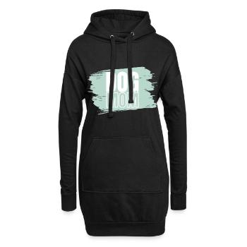 Chien Mum vert blanc - Sweat-shirt à capuche long Femme - noir - Devant
