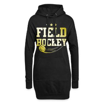 feldhockey sport - Hoodie-Kleid - Schwarz - Vorne