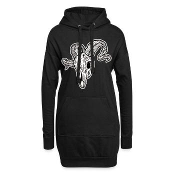 Skull Skeleton Skull Horror Cadeau d’Halloween - Sweat-shirt à capuche long Femme - noir - Devant