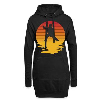 Tai Chi Kampfkunst Meditation Selbstverteidigung - Hoodie-Kleid - Schwarz - Vorne