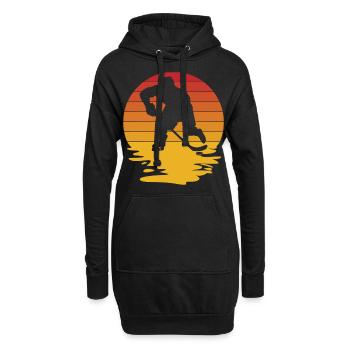 Hockey sur glace Hockey Joueur de hockey sur glace Équipe de hockey sur glace - Sweat-shirt à capuche long Femme - noir - Devant