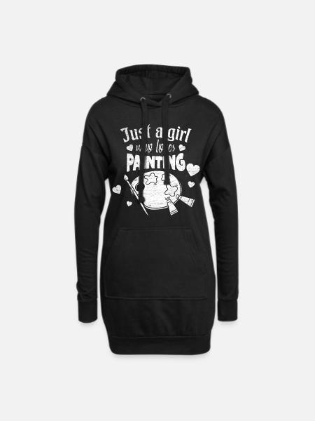 artiste - Sweat-shirt à capuche long Femme - noir