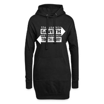 The sysadmin - Hoodie-Kleid - Schwarz - Vorne