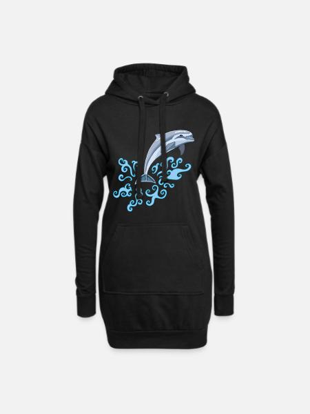 Dauphin - Hoodie-Kleid - Schwarz