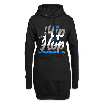 Hip hop - Sweat-shirt à capuche long Femme - noir - Devant