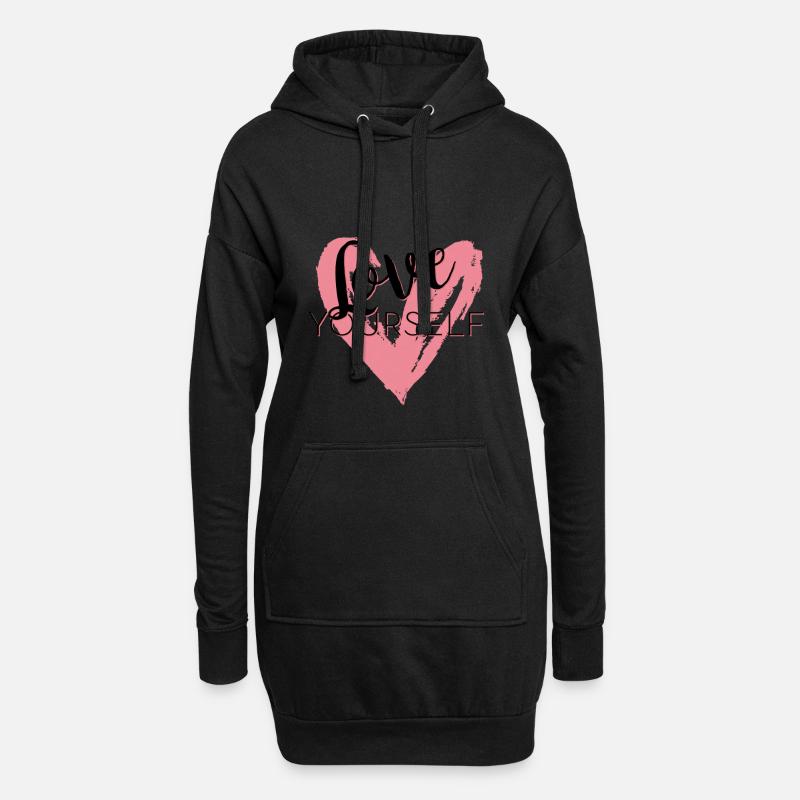 Love Yourself Pascal Voggenhuber - Hoodie-Kleid - Schwarz