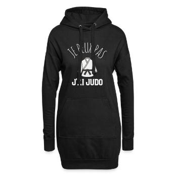 JE PEUX PAS JAI JUDO idée cadeau et tshirt - Sweat-shirt à capuche long Femme - noir - Devant