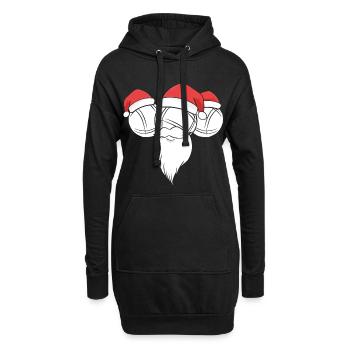Boule Santa Tenue de pétanque pour Bouler pour boules - Sweat-shirt à capuche long Femme - noir - Devant