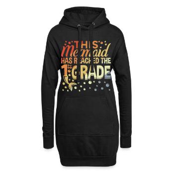 Meerjungfrau 1. Klasse - Hoodie-Kleid - Schwarz - Vorne