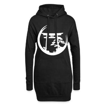 Ambiance japonaise (blanc) - Sweat-shirt à capuche long Femme - noir - Devant