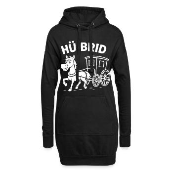Hü Brid - Sweat-shirt à capuche long Femme - noir - Devant