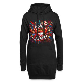 Cadeau de confettis du Carnaval de Kölle Alaaf - Sweat-shirt à capuche long Femme - noir - Devant
