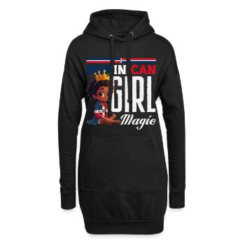 Drapeau de la République dominicaine Dom Rep Pride - Sweat-shirt à capuche long Femme - noir - Devant