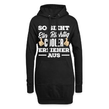 Cooler Erzieher Kindergarten Kita Lustig Spruch - Hoodie-Kleid - Schwarz - Vorne